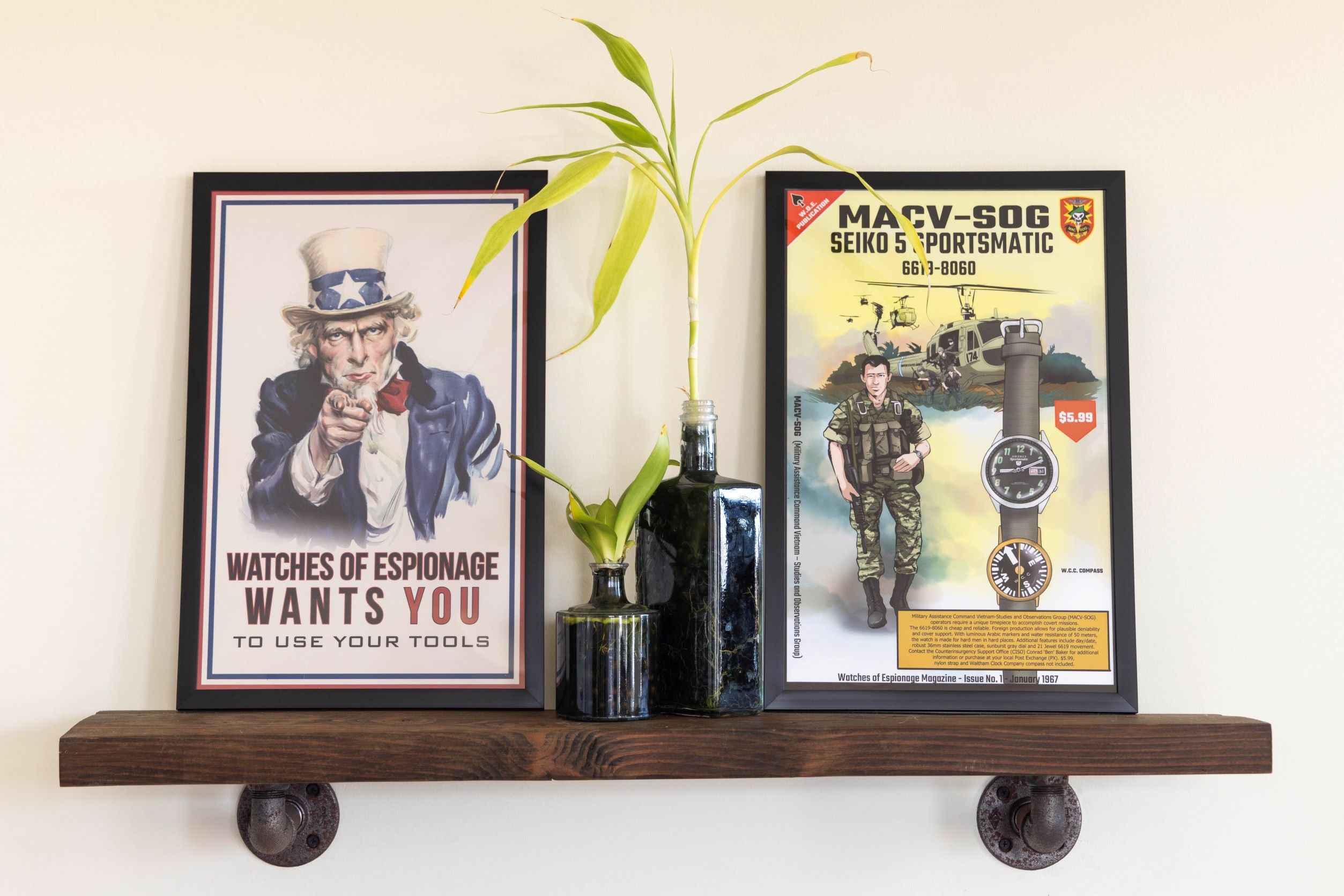Espionage Art & Vintage Watch Advertisements