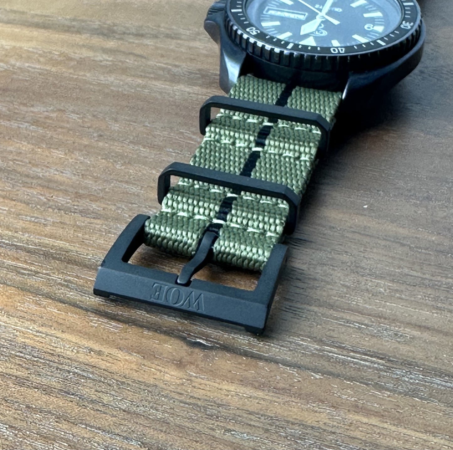 Five Eye Nylon Watch Strap - PVD/Black