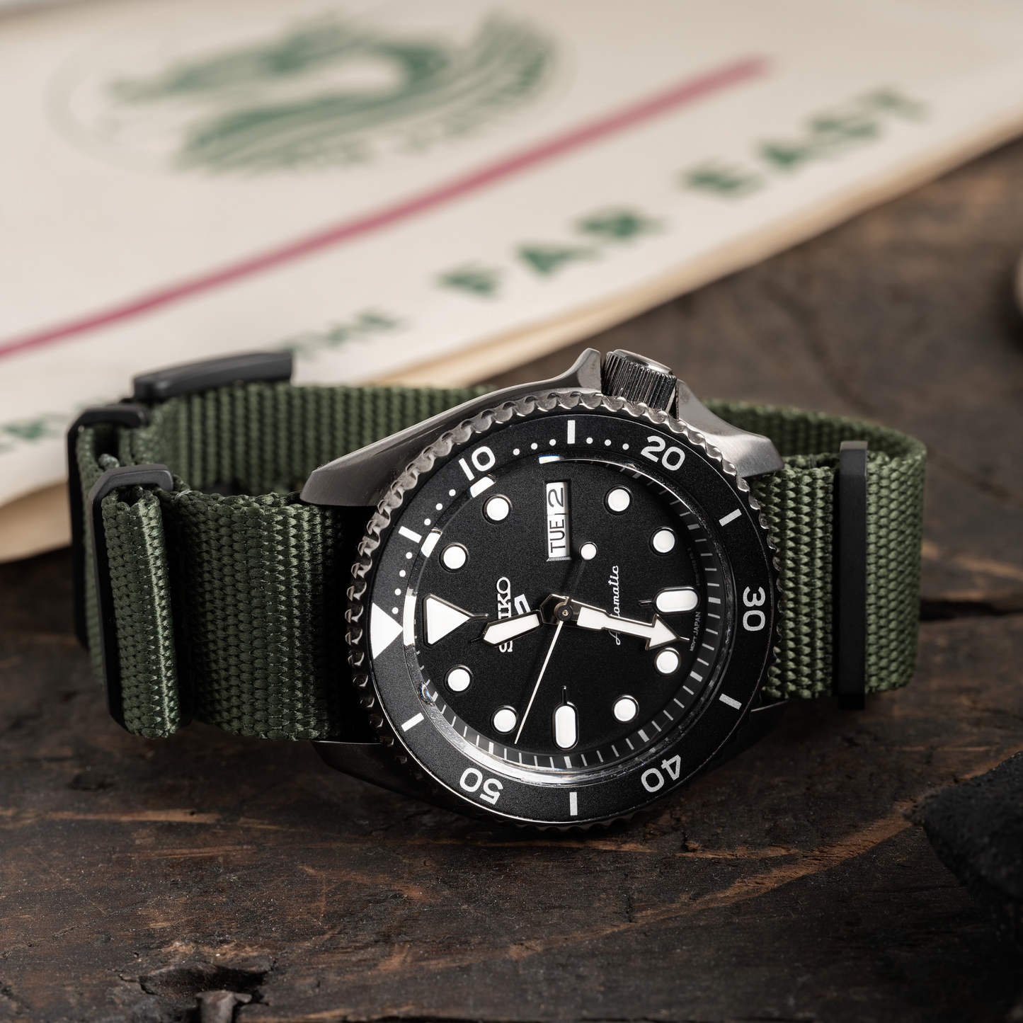 Five Eye Nylon Watch Strap - PVD/Black