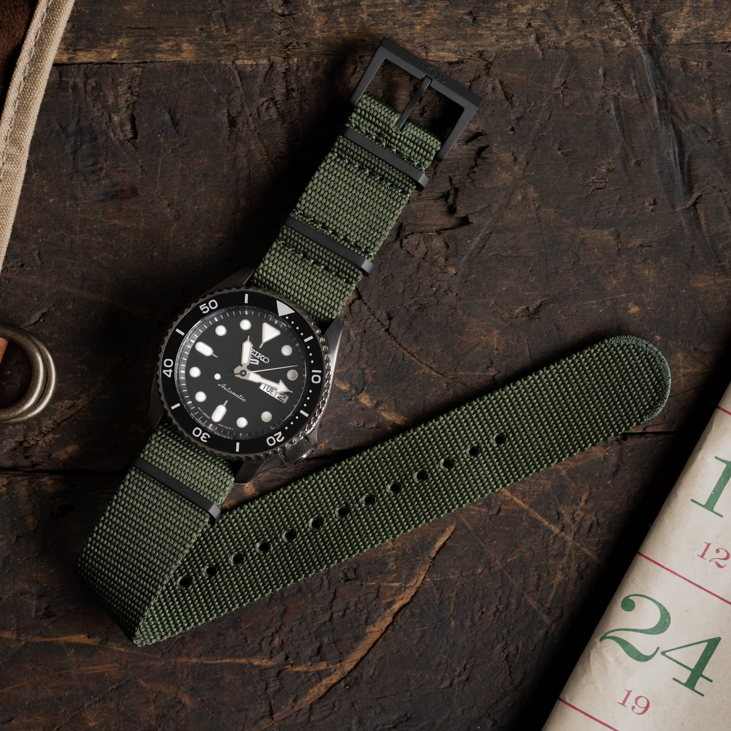 Five Eye Nylon Watch Strap - PVD/Black