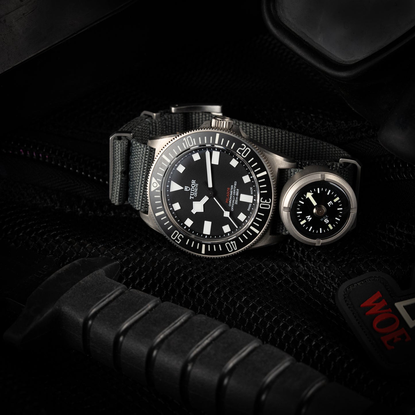 W.O.E. Submersible Wrist Compass