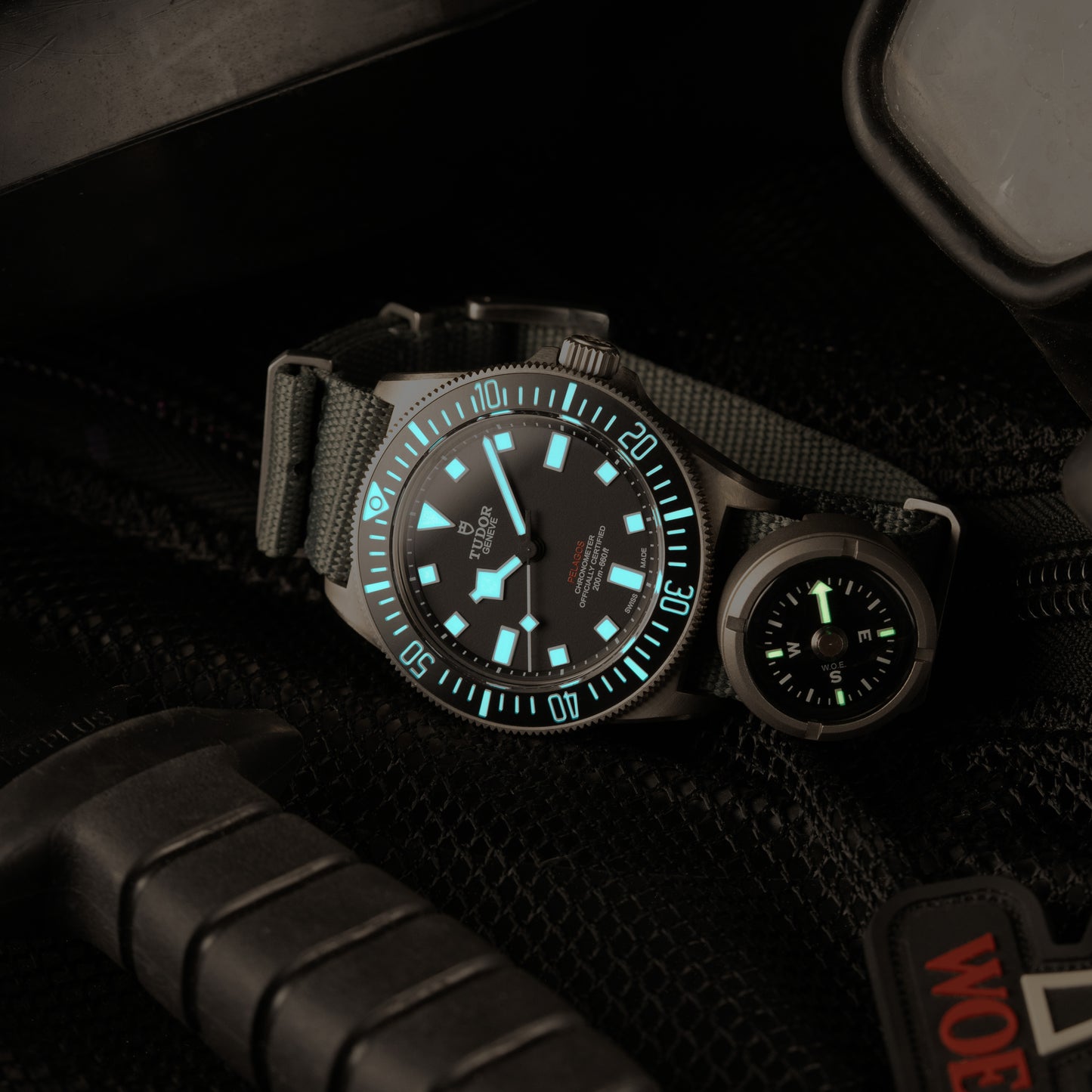 W.O.E. Submersible Wrist Compass
