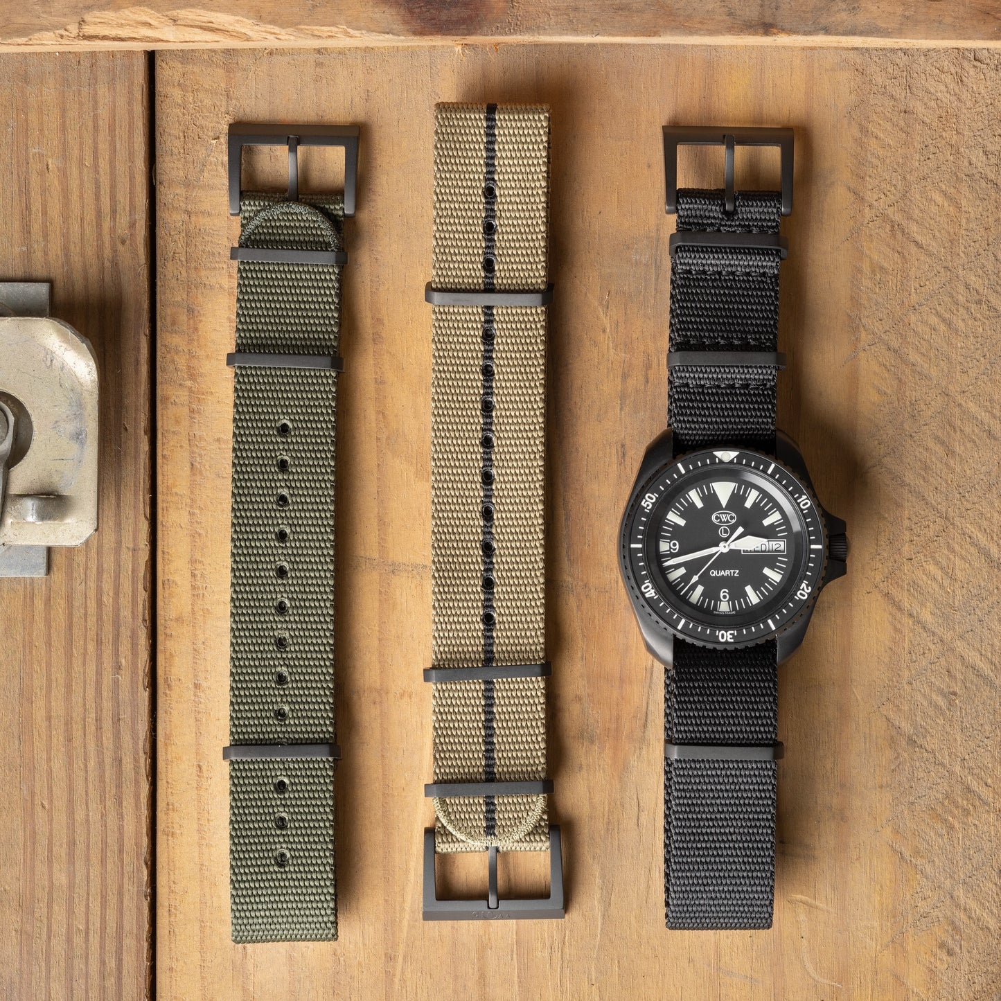 Five Eye Nylon Watch Strap - PVD/Black