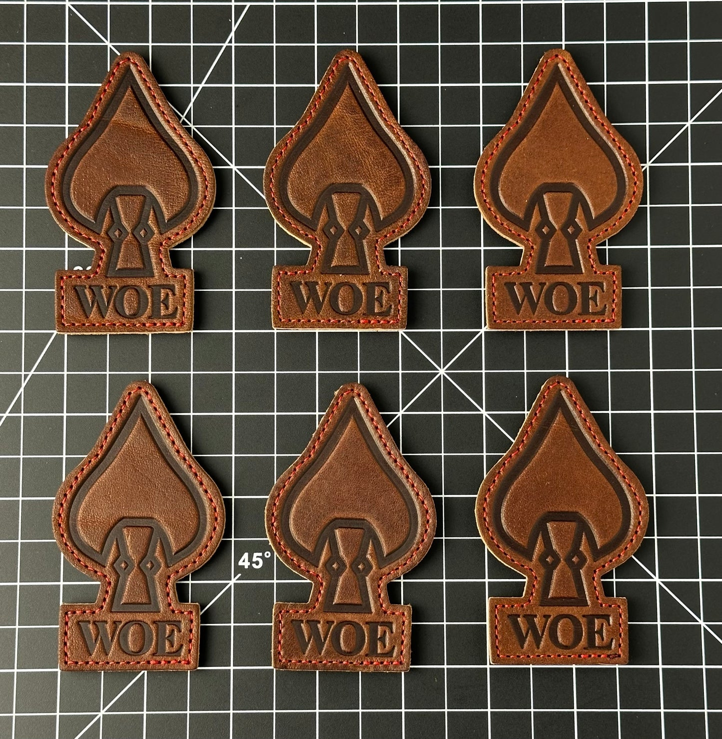 W.O.E. Made in USA Leather Patches