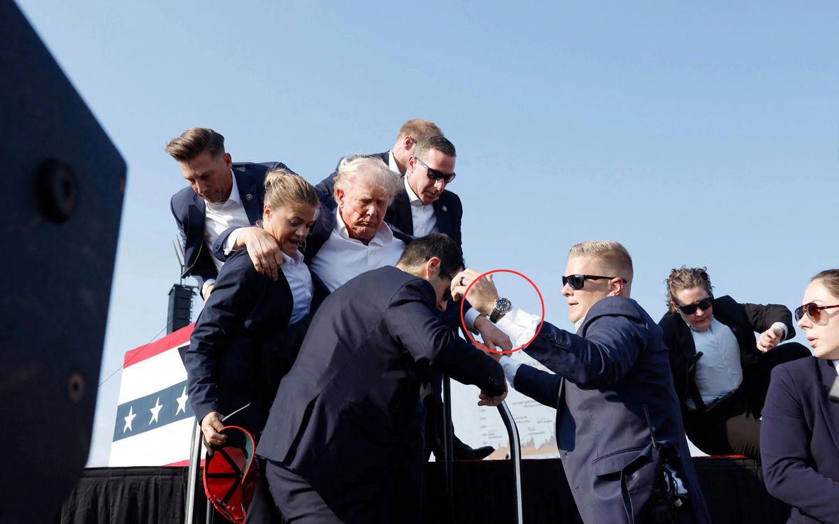US Secret Service Omega Seamaster During Trump's Assassination Attempt ...