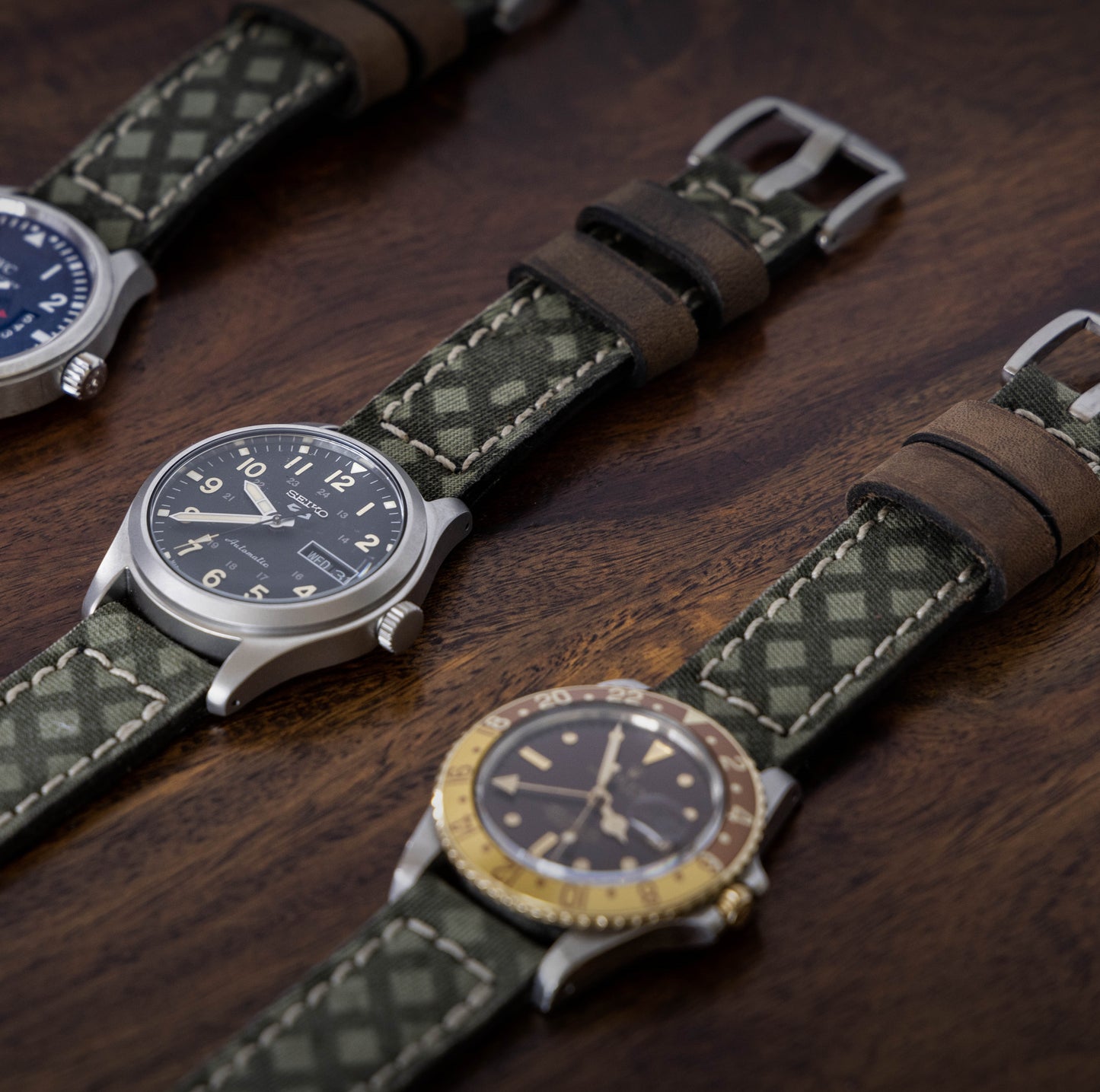 Horween Leather and Canvas Strap