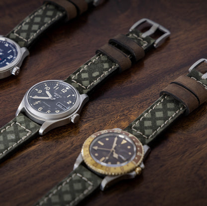 Horween Leather and Canvas Strap