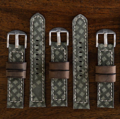 Horween Leather and Canvas Strap