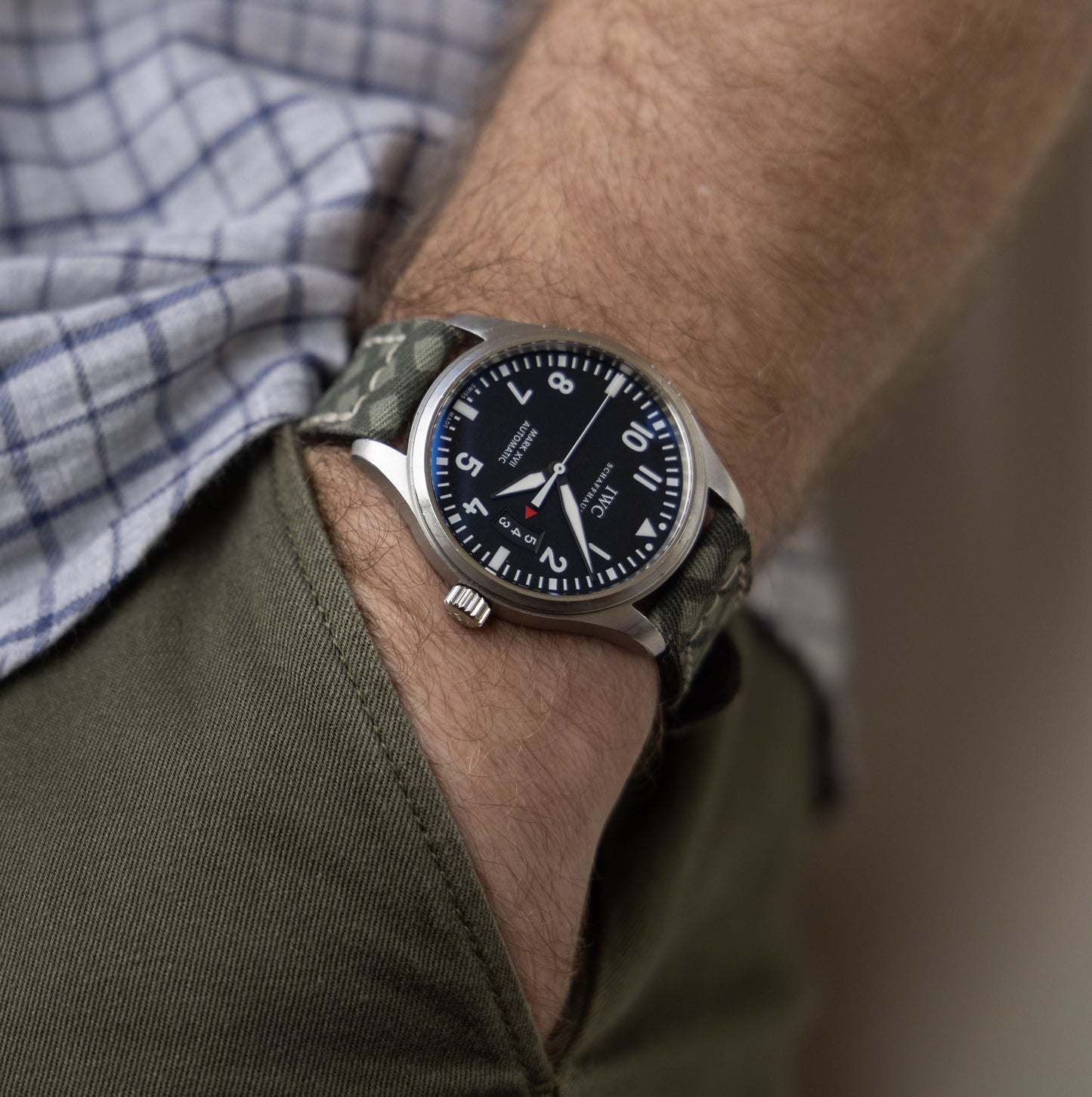 Horween Leather and Canvas Strap