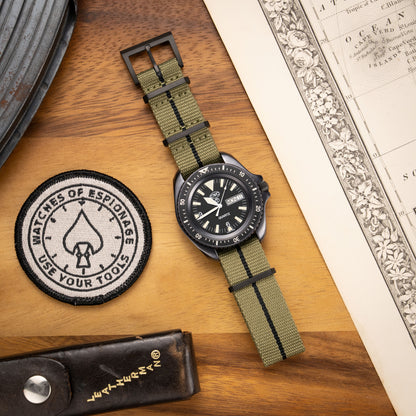 Five Eye Nylon Watch Strap - PVD/Black