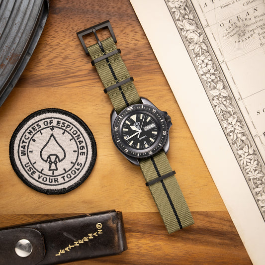 Five Eye Nylon Watch Strap - PVD/Black