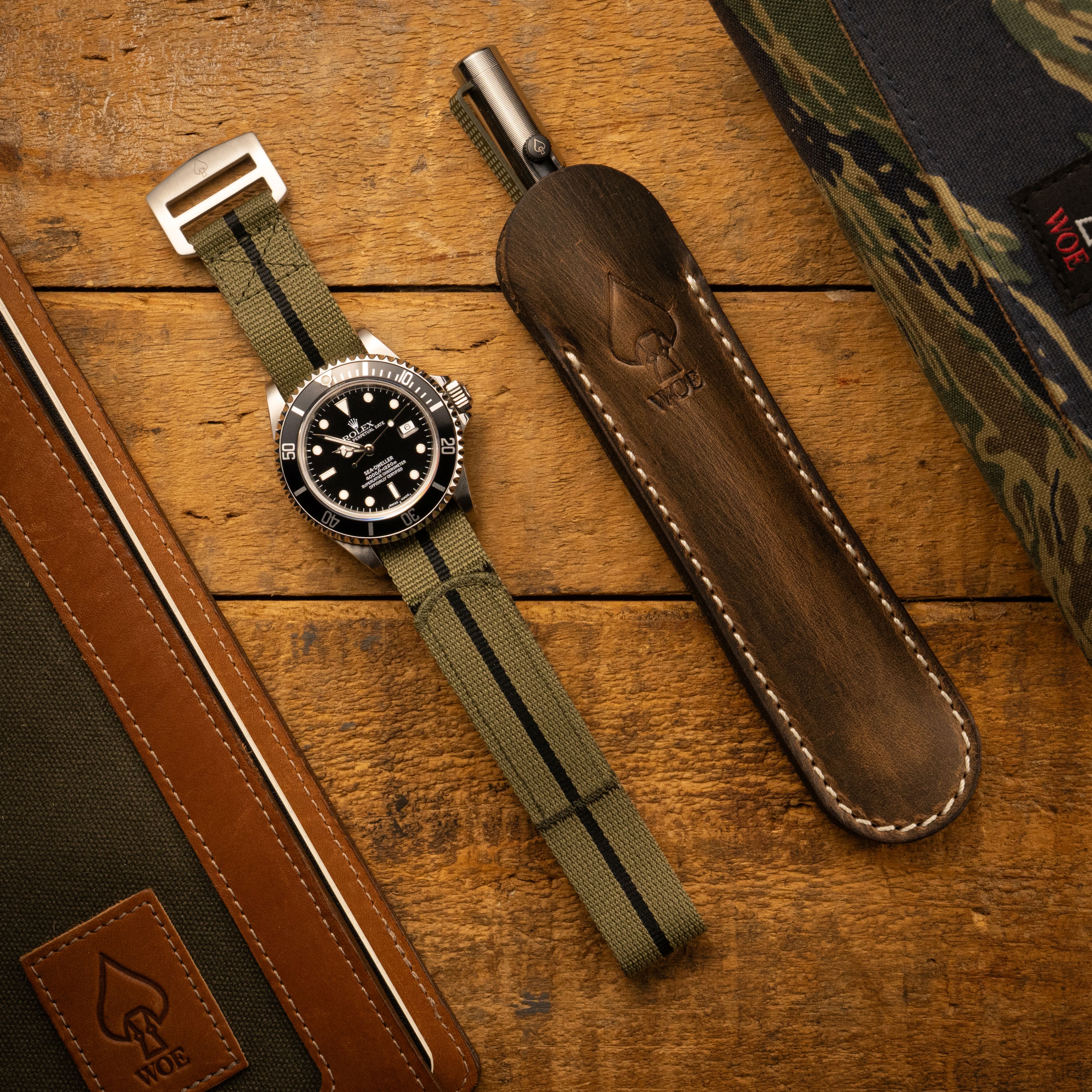 W.O.E. Leather Pen Sleeve – Made in USA – Watches of Espionage
