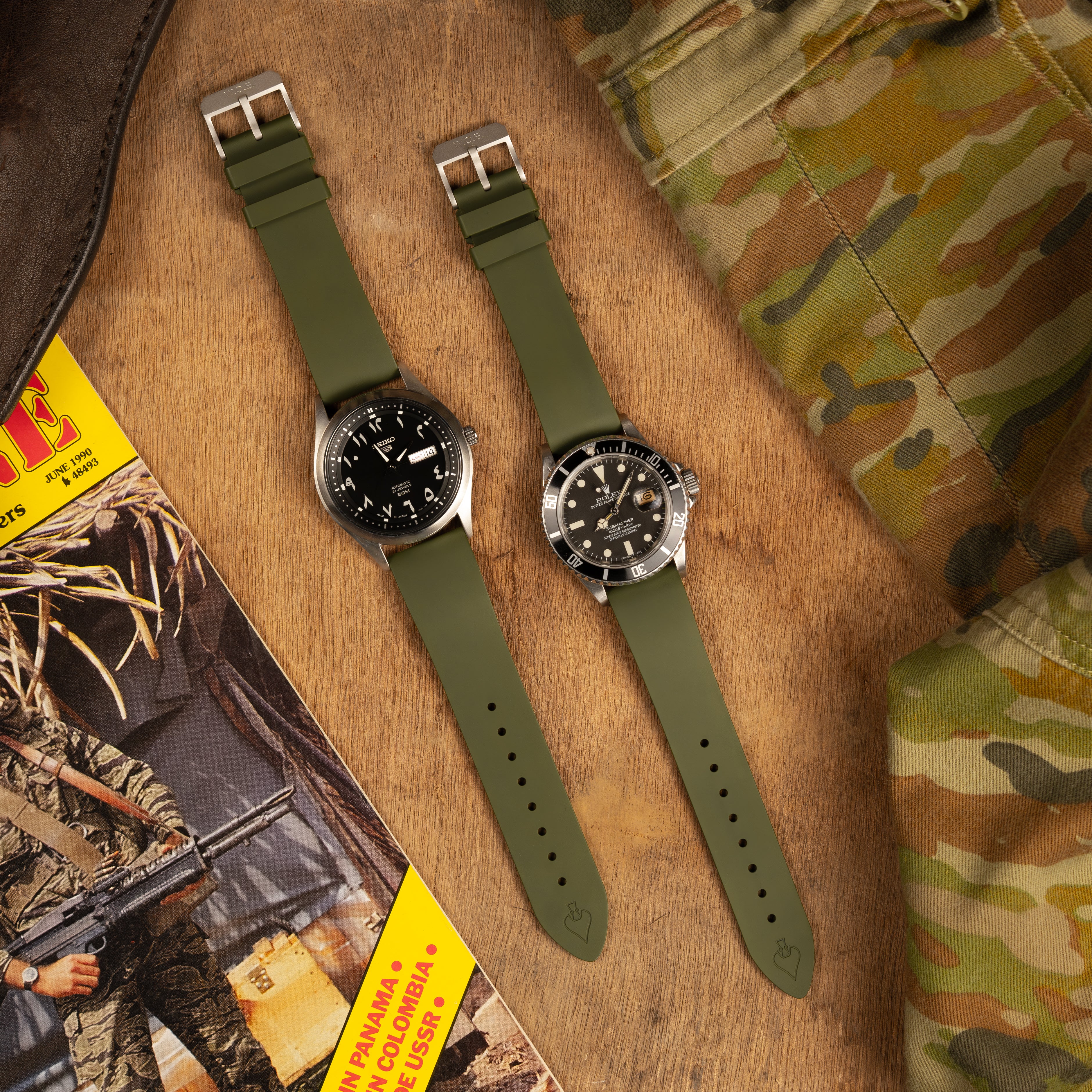 W.O.E. FKM Rubber Watch Strap