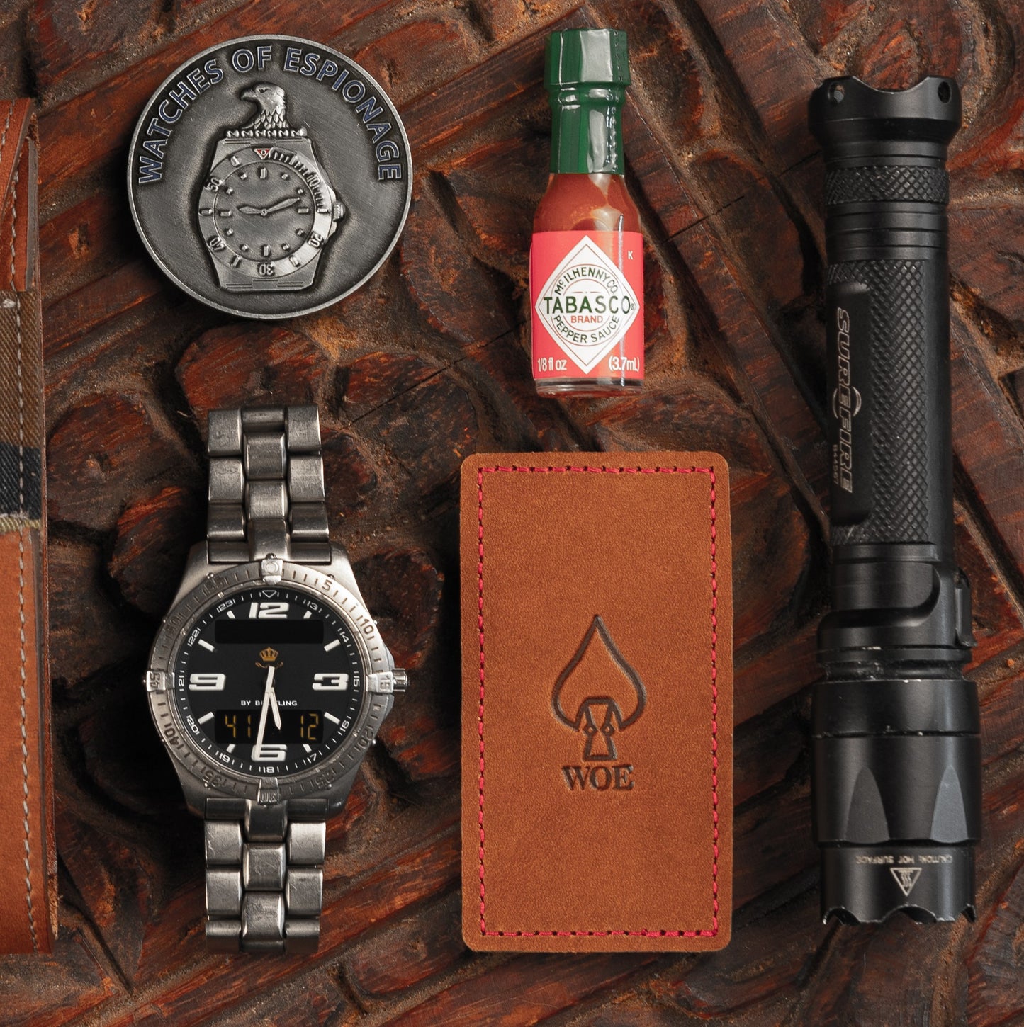 Travel Pouch and Challenge Coin - New Tiger Stripe