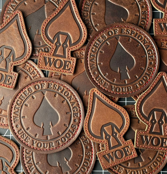 W.O.E. Made in USA Leather Patches