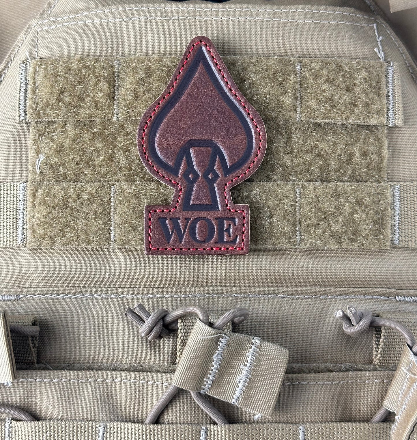 W.O.E. Made in USA Leather Patches