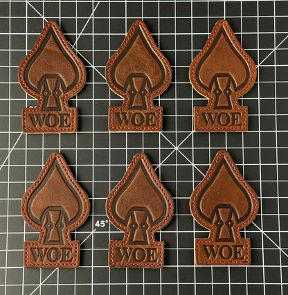 W.O.E. Made in USA Leather Patches